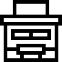 A printer icon on a white background vector