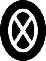 An x symbol in a black circle vector