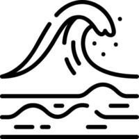 Ocean wave icon illustration vector