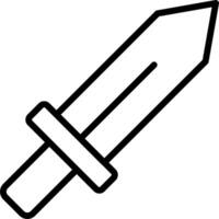 A black and white outline of a knife vector
