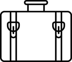A suitcase icon on a white background vector