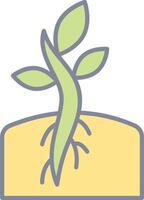 A plant with a sprout on top of a square vector