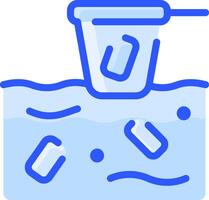 Ice bucket icon vector