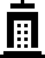 A black and white building icon vector
