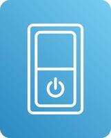 A white button with an image of a light switch vector