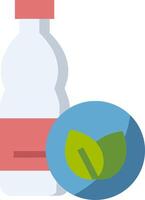 A bottle of water and a leaf vector