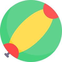 A green and yellow ball with a red dot vector