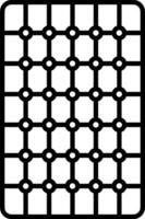 A square grid with circles on it vector