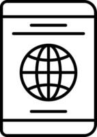 A passport with a globe on it vector