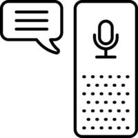 A microphone and speech bubble icon vector