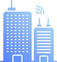 A building with wifi and a wifi icon vector