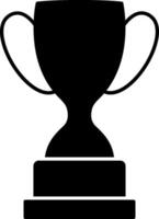 A black and white trophy cup on a white background vector