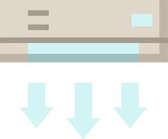A refrigerator with arrows pointing to it vector