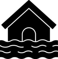 A house with water in the background vector
