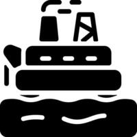 A black and white image of a ship vector