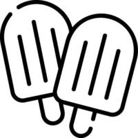 Ice cream icon with two popsicles on a white background vector