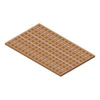 Underfloor heating system with electrical wires installing on construction site vector