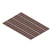 Underfloor heating system with cross pattern ensuring warmth and comfort vector