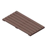 Wooden pallet in isometric view for logistics and transportation vector