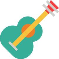 A guitar icon with a red and orange handle vector
