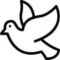 A black and white drawing of a dove vector