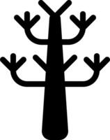 A black tree with branches and leaves vector