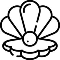 A black and white drawing of a shell vector