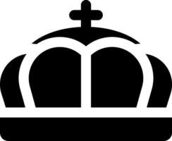 A black and white image of a crown vector