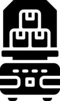 A black and white image of a printer vector