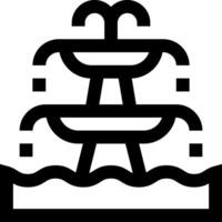 A black and white image of a fountain vector