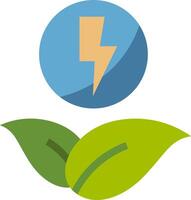 A green leaf with a lightning bolt on it vector