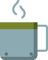 A cup of coffee with steam coming out of it vector