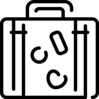 A suitcase with a handle and a handle vector