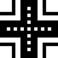 A black and white cross with squares on it vector