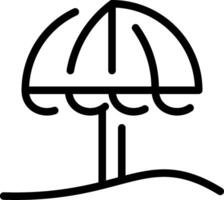 A black and white drawing of an umbrella vector