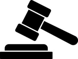 A judge's gavel icon on a white background vector