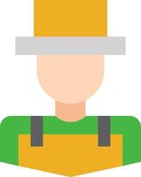 A man in a hat and overalls vector