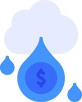 Water drop with dollar sign vector