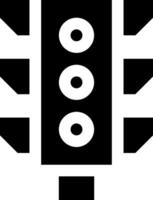 A black and white image of a traffic light vector