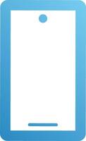 A tablet with a blue frame and a white background vector