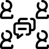 A group of people with a speech bubble vector