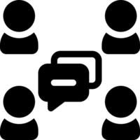 A group of people with a speech bubble vector