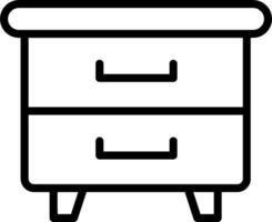 Bedside table icon vector