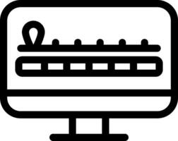 A computer monitor with a keyboard and mouse vector