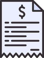 A receipt with a dollar sign on it vector