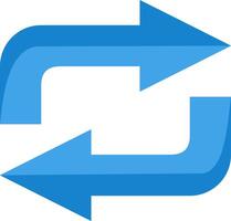 A blue arrow pointing to the left vector