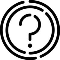 A black and white image of a question mark vector