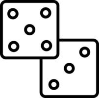 Two dice icons on a white background vector