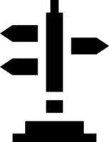 A black and white sign with arrows pointing in different directions vector