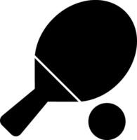 Table tennis racket and ball icon vector